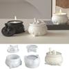 Silicone Skull Storage Jar Mold Suitable for Epoxy Resin Craft Halloween Organizers Storage Container with Hollow Design