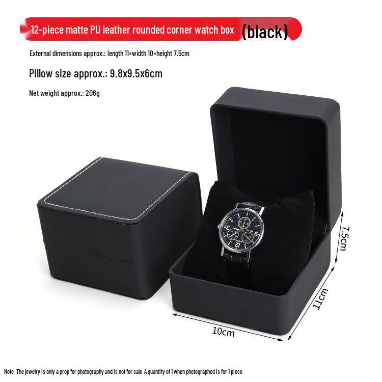 Cross-Border Exclusive PU Leather Watch and Jewelry Display Box with Frosted Texture