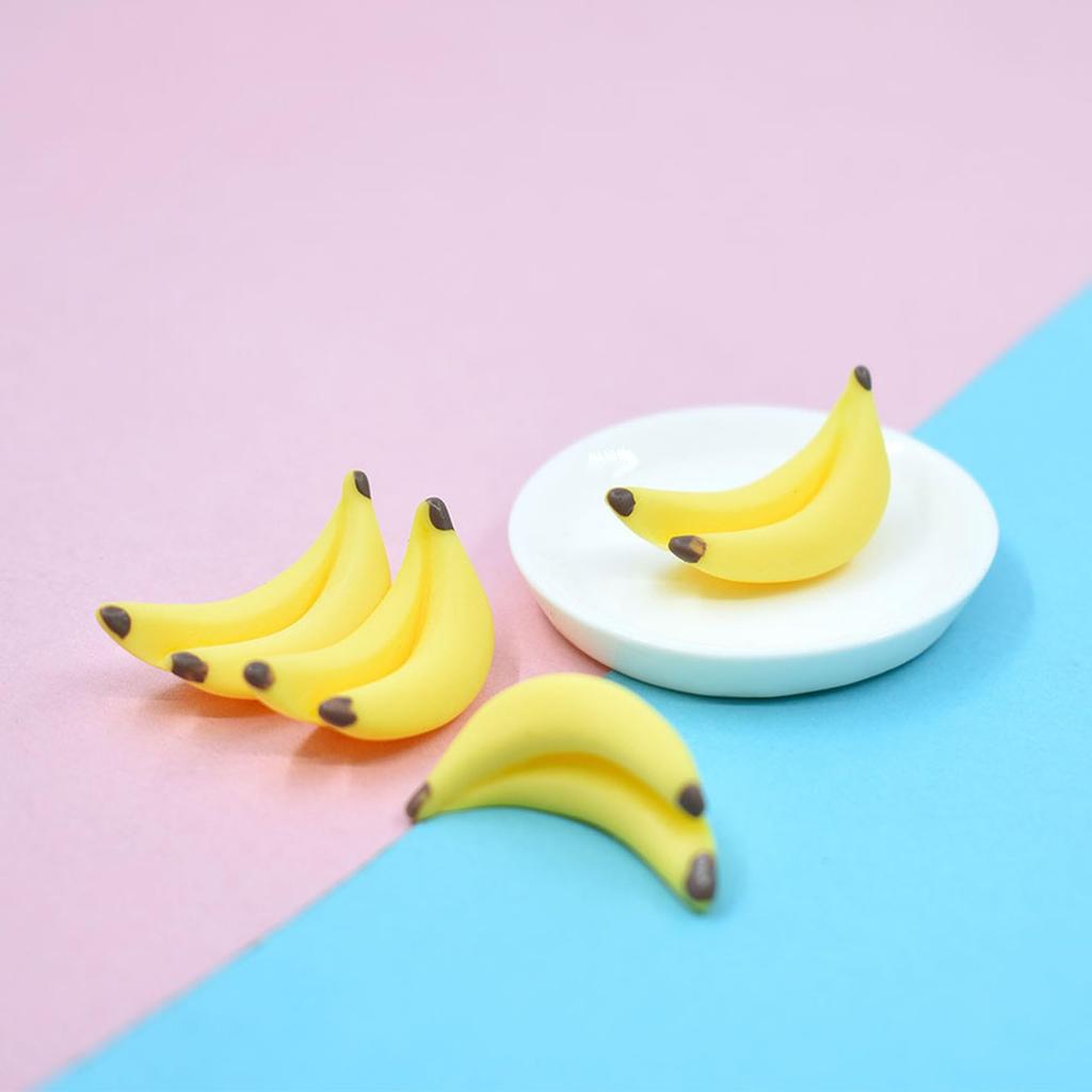 NOELAMOUR Mini Banana Food Cute and Realistic Fruit Food Display Figurines Samples, Models, Models, Props, (50 Pieces)
