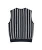 Yeseyesee Stripe Knit Zip-Up Vest Navy