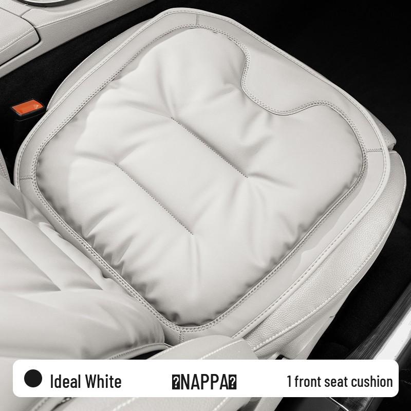 Luxury Nappa Leather Non-Slip Car Seat Cushions for Five-Seater - Thickened Design for Front and Rear Seats