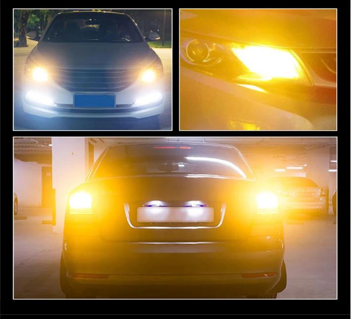 T20 7443 W21/5W 144SMD Amber LED Canbus Turn Signal Indicator Light Bulbs 12V,2pcs.