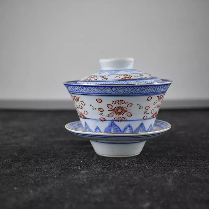 

Jingdezhen Ceramic Gaiwan Retro Teacup handmade Tea tureen Bowl Chinese Teaware Accessories Drinkware Personal Cup 150ml 150ml