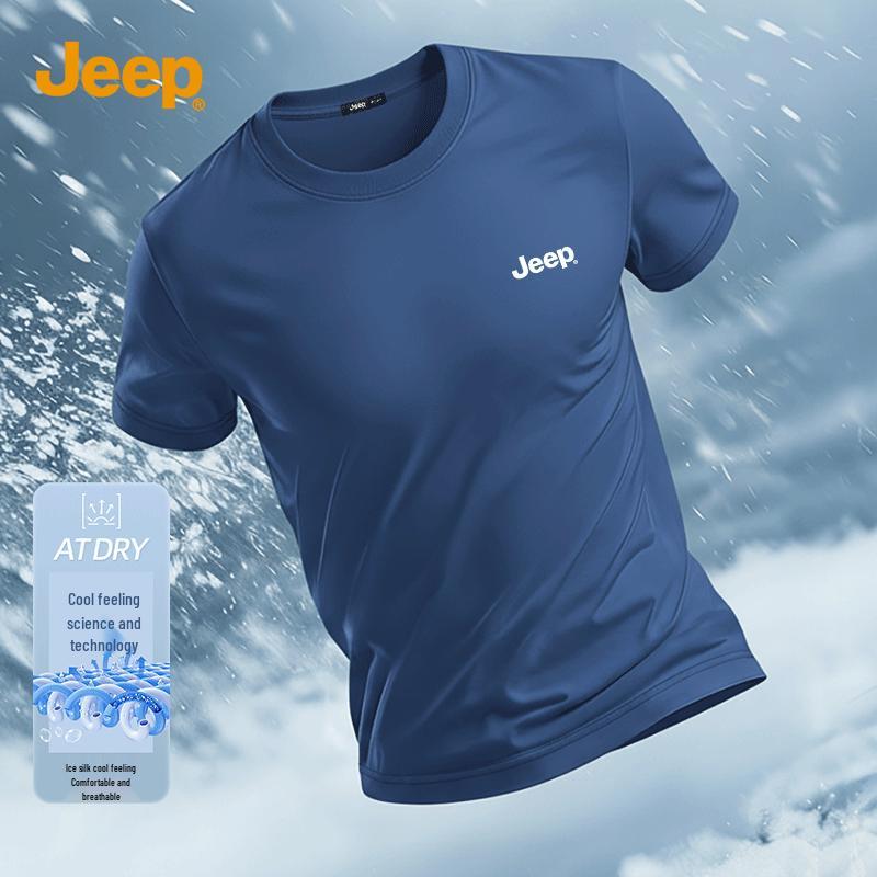 

JEEP Men s Summer Ice Silk Quick-Dry Sport T-Shirt L