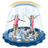 Kids Inflatable Sprinkler Water Play Mat Outdoor Lawn Beach Spray Games Pad with Letters Design Summer Fun Cushion 100/170cm