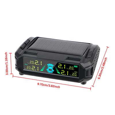 Auto Security Alarm Systems Car Tire Pressure Monitoring System Tyre Temperature Monitor USB / Solar TPMS Digital LCD Display