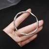Lady Opening Bracelet Simple Style Adjustable Smooth Polished Copper Irregular Wrist Jewelry for Vacation Work Daily Wear