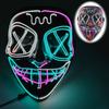 Halloween Mask Flashing Cosplay LED Vendetta Mask Anonymous Mask Halloween Christmas Party Gift for Adult Kids Film Cosplay Mask