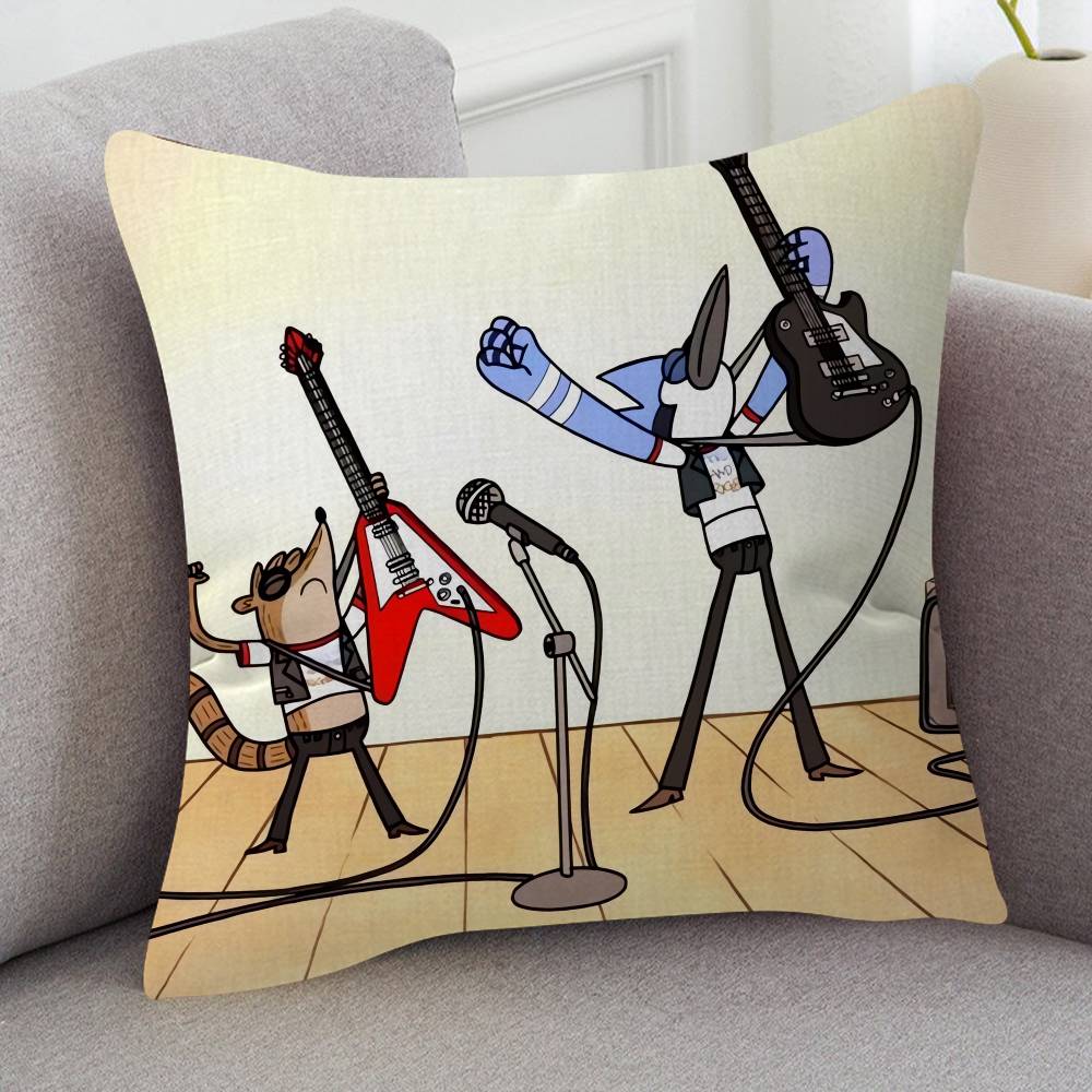 Anime Regular Show Cute Cartoon Twodimensional Pillowcase Bedroom Sofa Cushion Cover Nap Pillow Cover