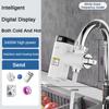3400W No Need To Install Electric Faucet Stainless Steel Hot and Cold Dual-purpose Faucet Temperature Digital Display Water Instant Hot Water Faucet