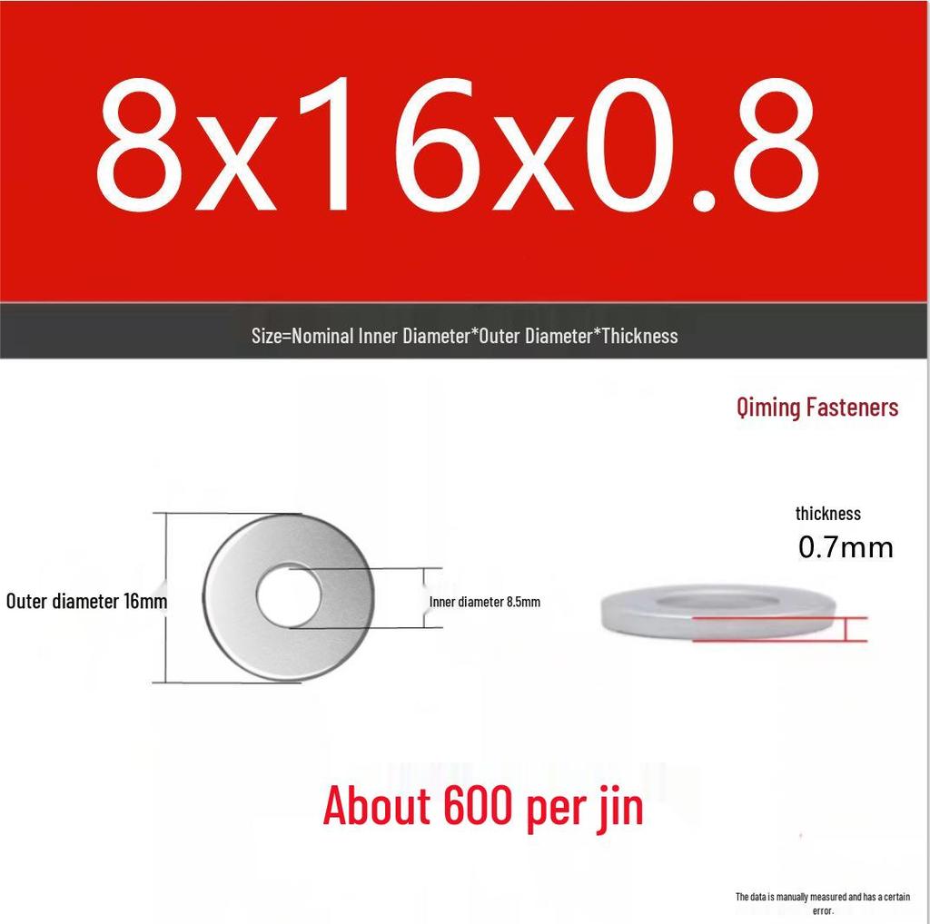 4.8 Grade Galvanized Iron Flat Washer M3-M40 Oversized Metal Screw Gasket Washer
