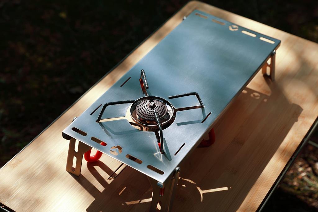 CAMPING MOON Solo Kitchen Regler für ST-310 und ST-340 Kocher, Solo Tisch, Edelstahl, mit Aufbewahrungstasche, Campingküche SOLO KITCHEN SK-310