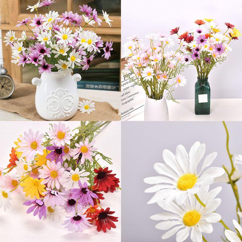 Gorgeous Artificial Silk Daisy Flowers Bunch Of 5 Heads Ideal For Home And Event Decor