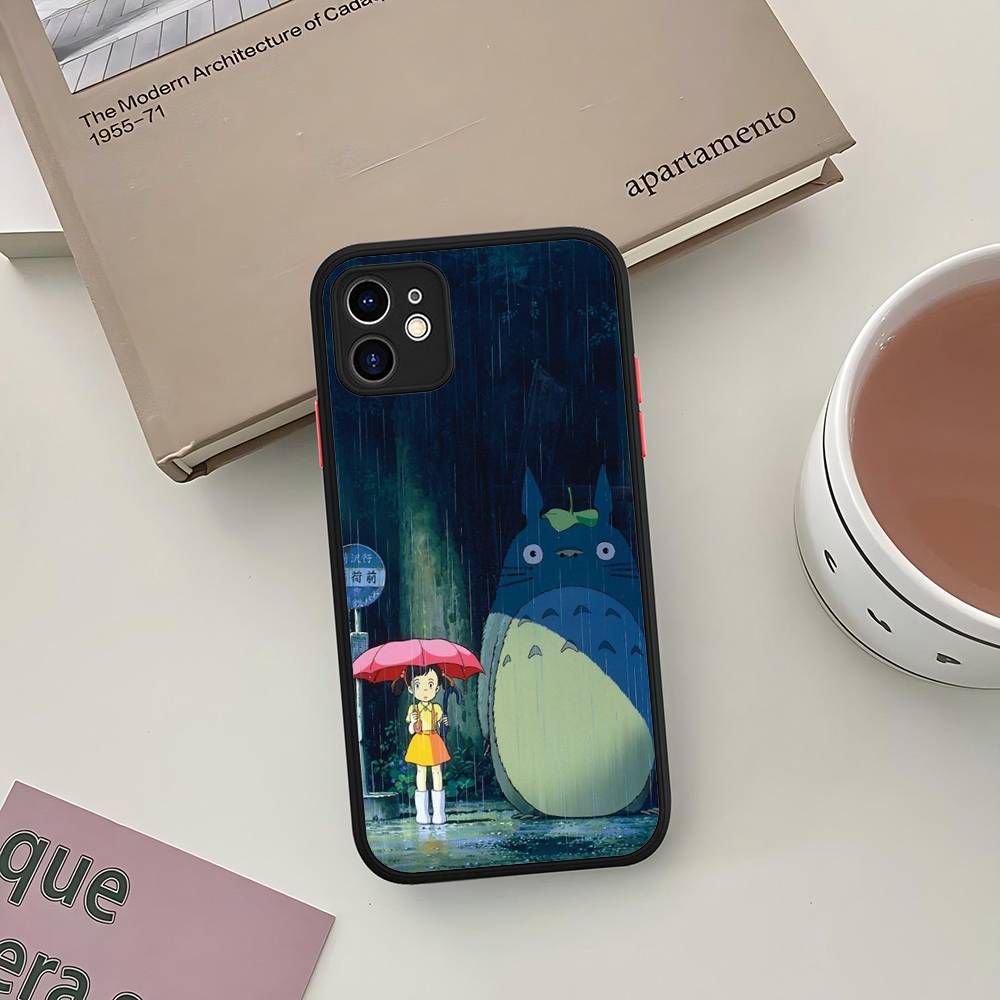 Cute T-Totoroes Phone Case For iPhone 16 15 14 Plus 15 13 12 11 Pro Max X XS MAX Matte Cover