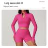 Női Nagy Intenzitású Gyorsan Száradó Jóga Ruha: Cipzáros hosszú ujjú felső és futószoknya