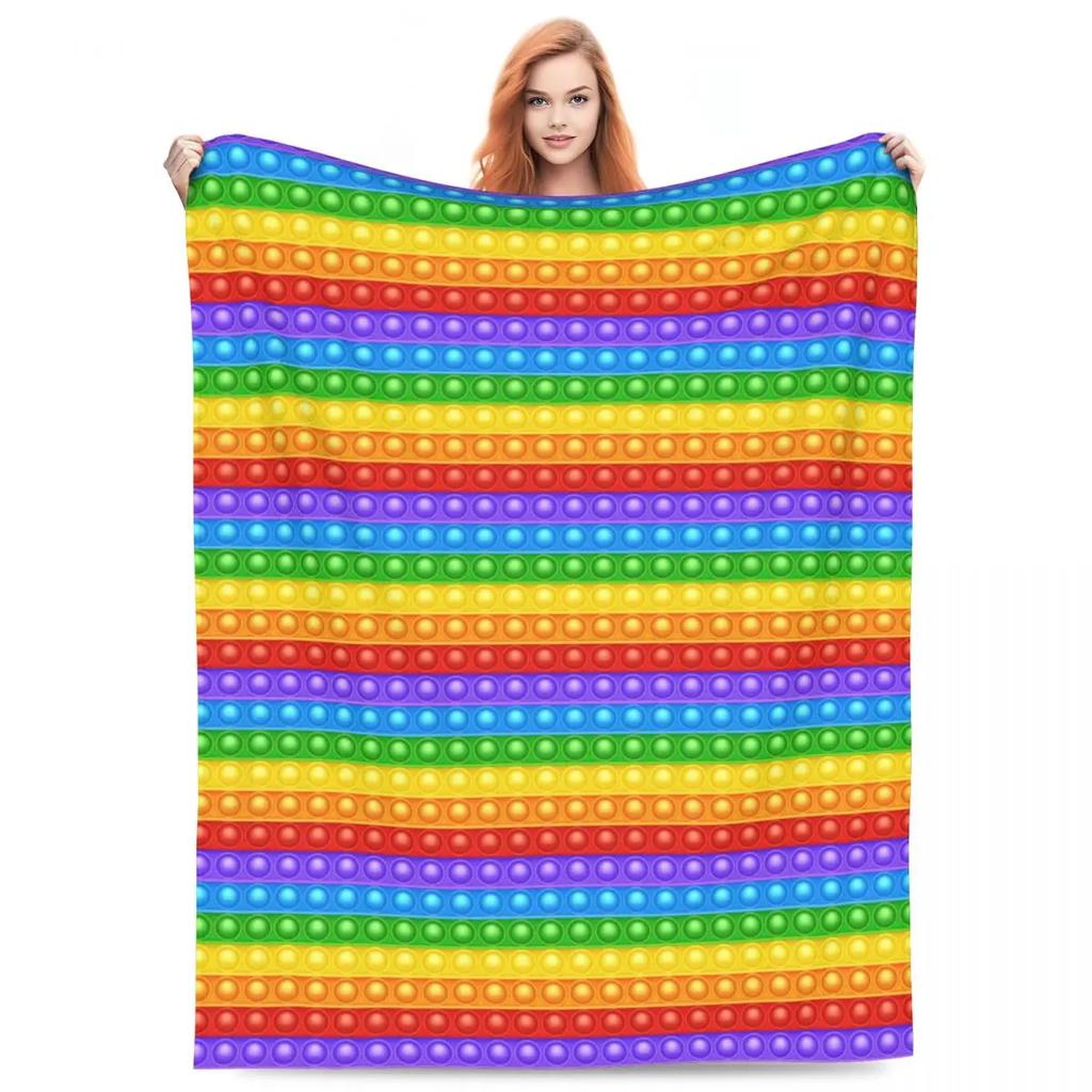 Soft Child Plastic Building Block Themed Plush Blanket for Kids Ideal for Picnics Bed Cover or Outdoor Use Super Soft Flannel Th