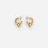French Metal Knot Earrings with S925 Silver Needle, European & American Light Luxury Design, High-Class Temperament Studs.