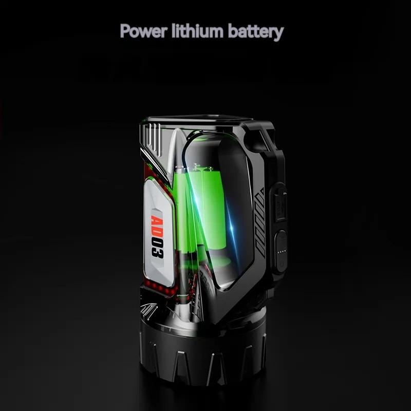 Warsun Solar Energy Searchlight Rechargeable Ultra Bright Camping Flashlights ABS Portable Powerful Lantern Torches For Hiking