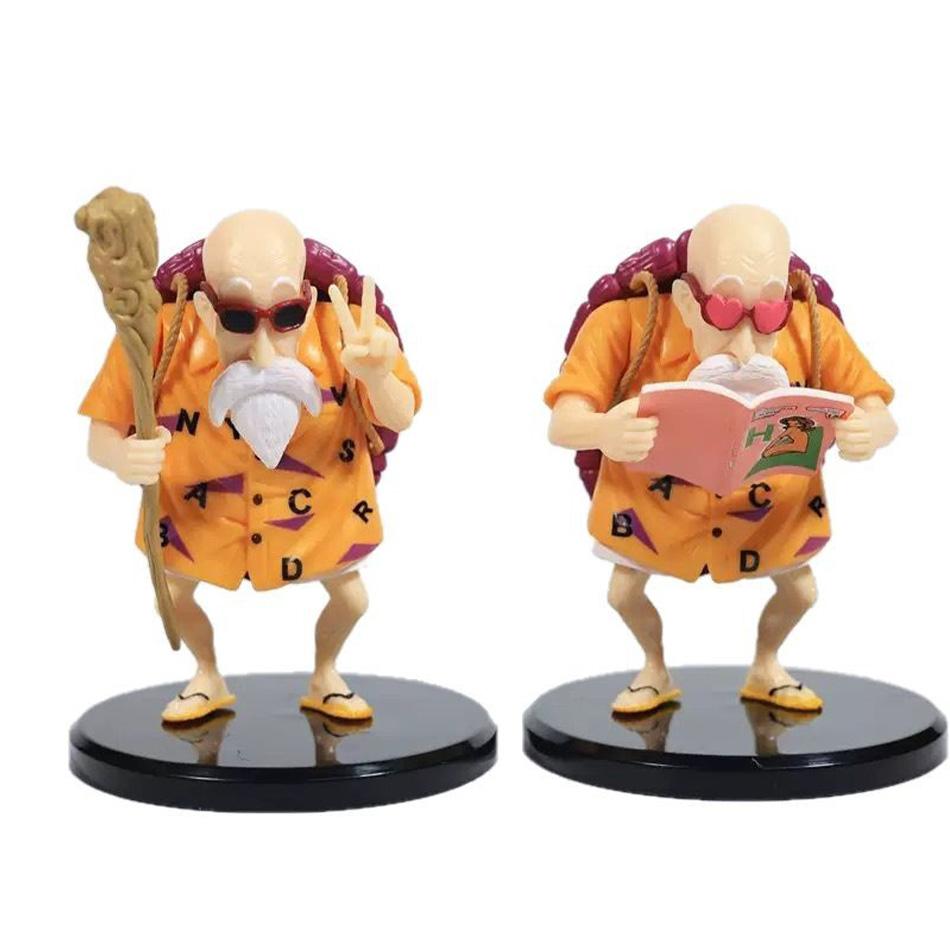 Dragon Ball Z Master Roshi Kame Sennin Action Figure PVC Biye Gesture Lecherous Anime Collectible Decoration Toy Gift