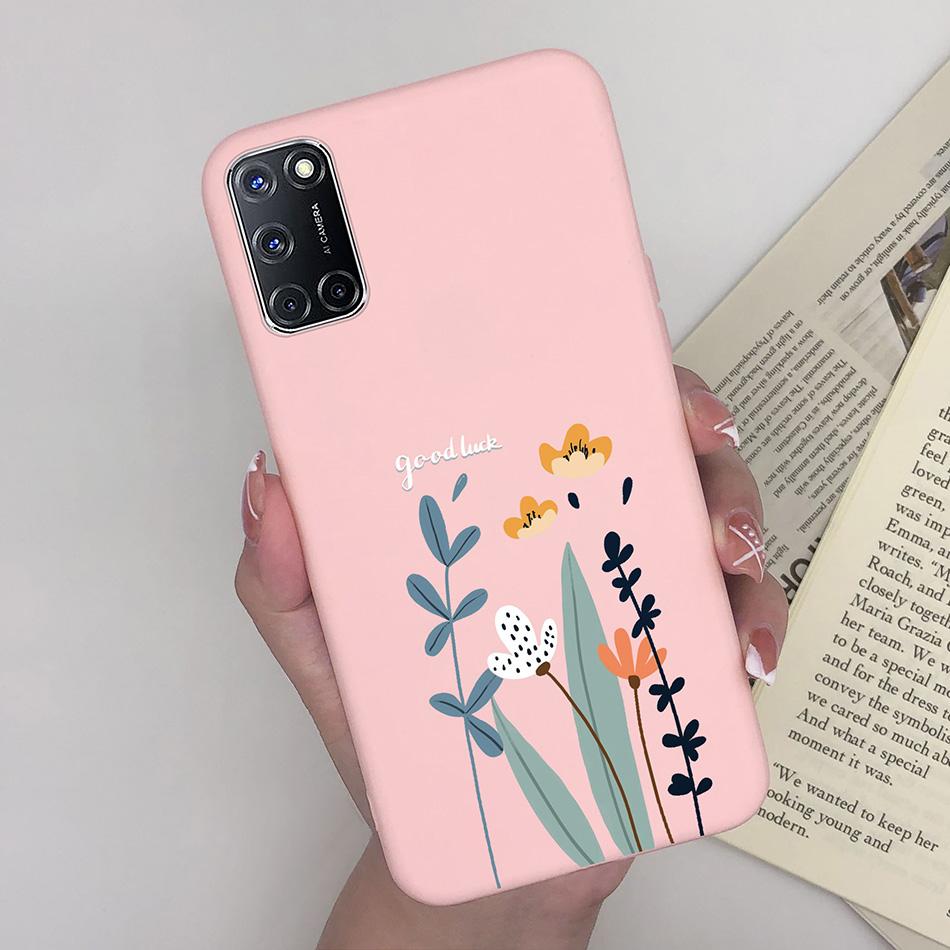 For Oppo A52 A72 A92 Case Cartoon Silicone Coque Heart Painted Cover For Oppo A72 A52 A 52 A 72 A 92 OppoA52 OppoA92 Phone Case