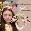 Adorable Bear Headband for Toothbrushing and Face Washing - Cute Cookie Hair Accessory with Hair Clip