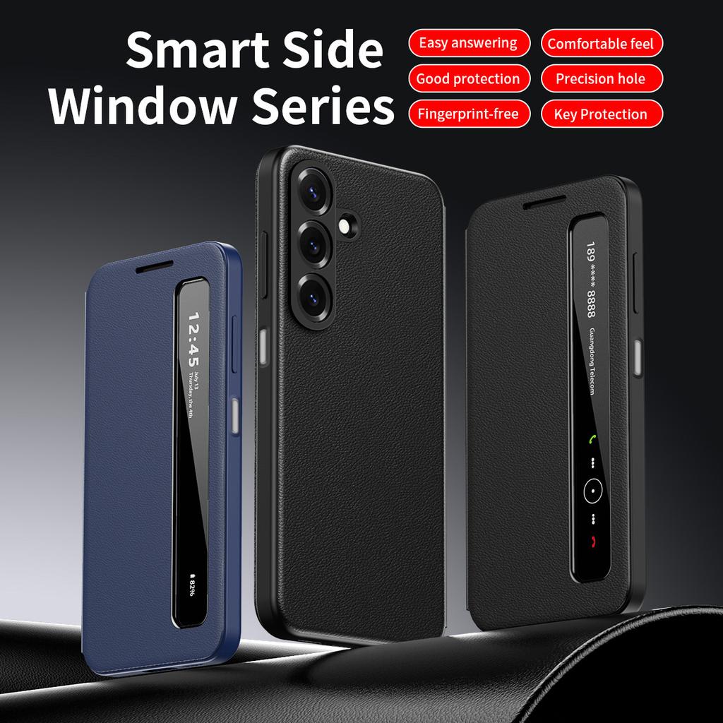 S26FE, Smart Window Case, APP Wake Up/Sleep, Wallet Phone Card Cover For Samsung Galaxy S26 FE Card Pocket Holder
