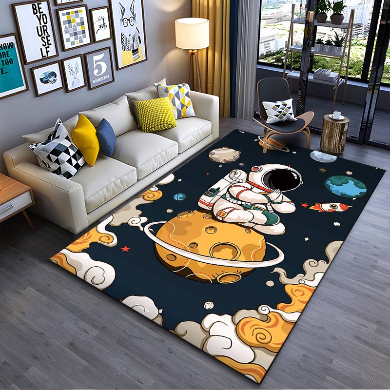 

Blue cartoon character on black background Suitable for use as an anti-slip game mat for living room and bedroom sofas 40x60cm( 15x23in )