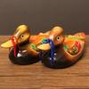2 Stück Handgefertigte Mandarinenenten Figuren Hochzeitsjubiläum Geschenk Tier Holzkunst Ornamente Für Tischplatte Regal Dekorationen