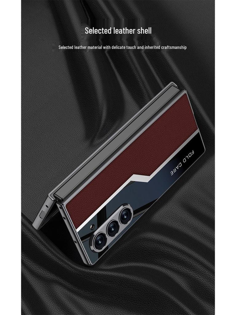 Samsung Galaxy Z Fold6 Electroplated Leather Protective Case