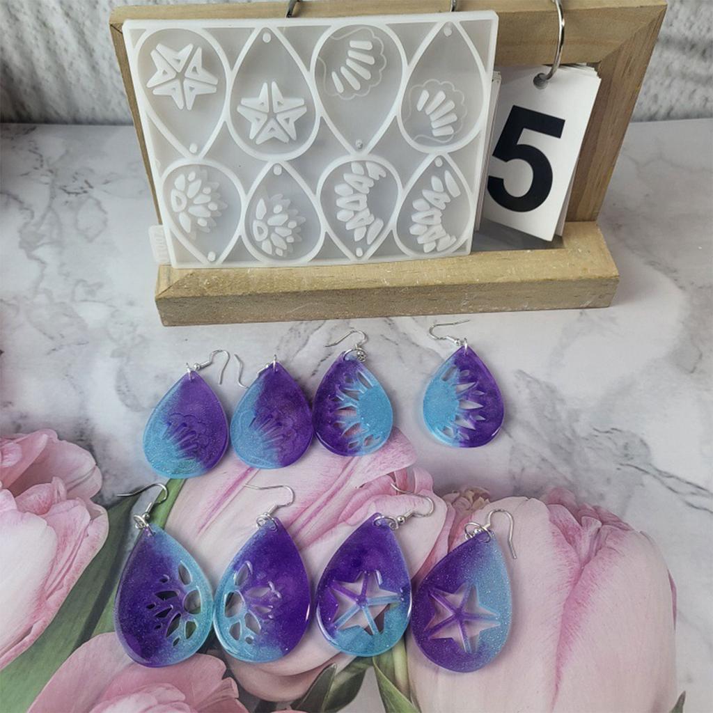 Earrings Silicone Molds Drop Jewelry Making Tool Silicone Pendant Moulds Silicone Texture Gift for Art Enthusiasts