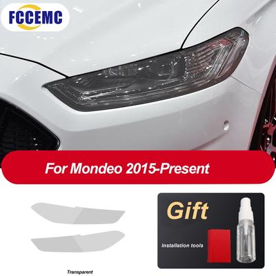 Für Ford Mondeo MK5 2015-On Autoscheinwerfer Schutzfolie Dekorative Scheinwerfer Transparent Schwarz TPU Aufkleber Autozubehör