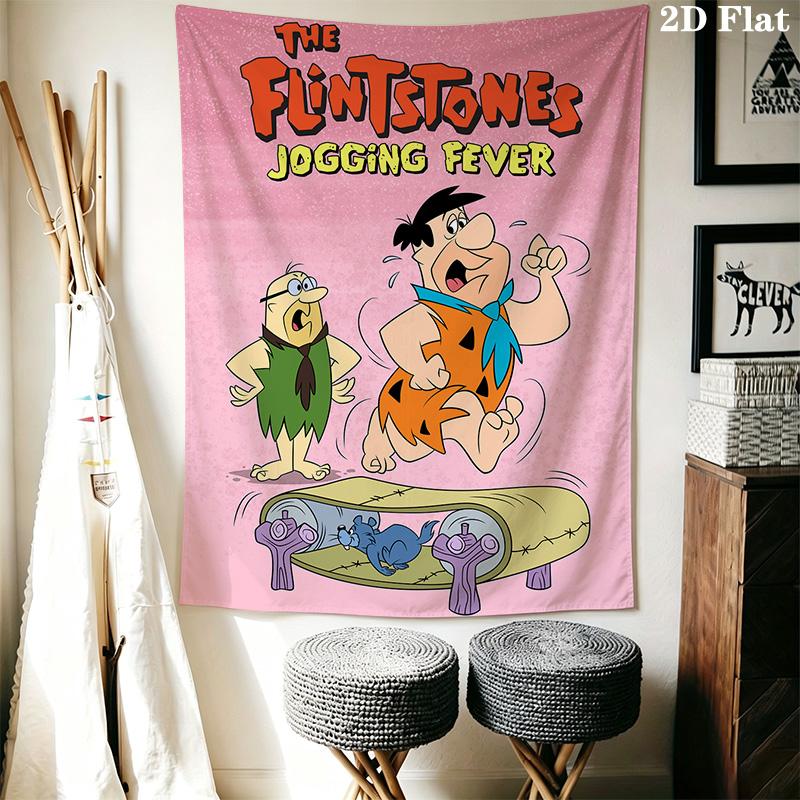 Stone Age Family Pattern Home Decor Tapestry, Wall Hanging, Decorative RV Wall Cloth.MGT0918490