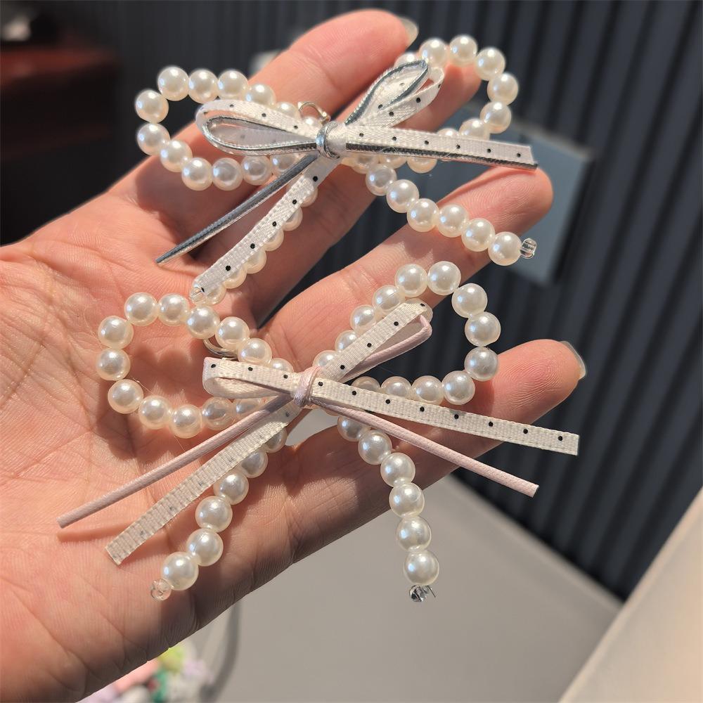 1 PCS New Plaid Flower Bowknot Pearl Shoe Clip High-End Accessory Vintage Fabric for Women and Girls Sneakers Flat Shoes Charms