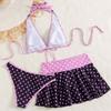 Bikini Three-piece Printed Split Swimsuit Pure Sex Hot Girl High-end