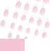24 Pièces Ongles Press-On Brillants Court Amande Faux Ongles Joli Élégant Ongles à Coller Blanc French Tip Ongles Artificiels