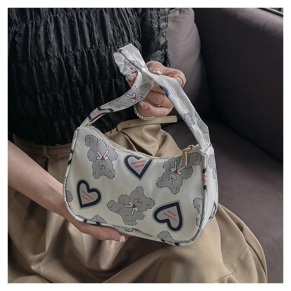 Nylon cloth bag women's new lightweight small satchel underarm bag simple shoulder canvas bag trendy dumpling bag