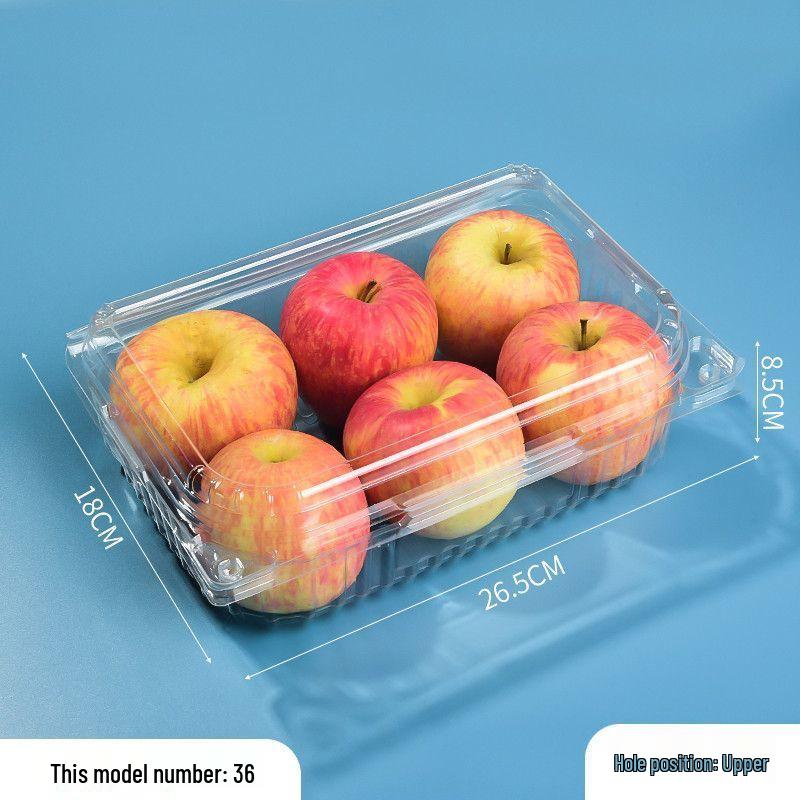 Clear Plastic Disposable Fruit Box with Lid for Strawberries