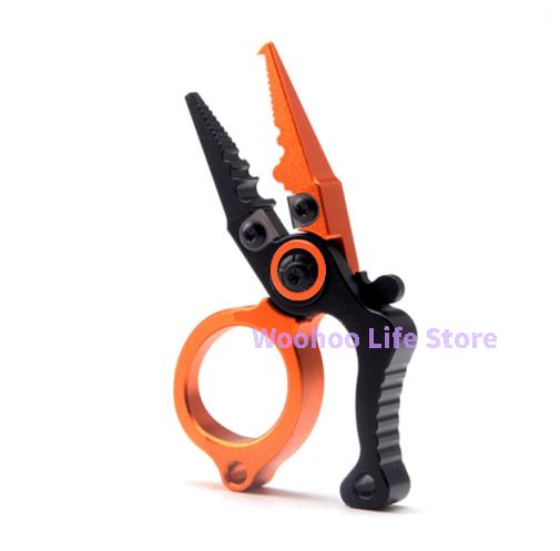 

Compact Lockable Fishing Pliers Aluminum Alloy Mini Lure Pliers with Ring Opener And Line Cutter for Saltwater Outdoor Use