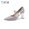 Fashion High Heeled for Women 2025 Spring with Pointed and Thick Heels Women's Shoes with Pearls A Straight Ribbon Perfect for Weddings