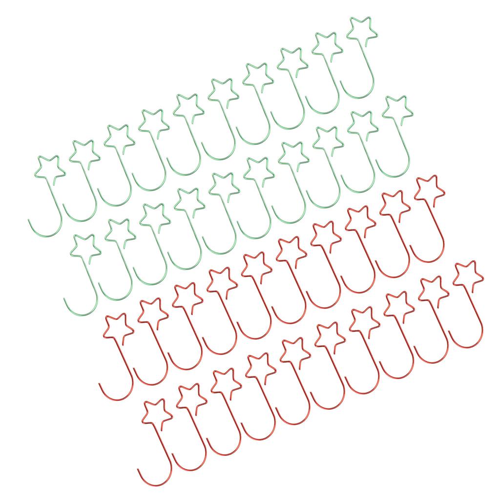 40 Pcs Metal Hook Five Pointed Star Christmas Party Decoration Hook Metal Hook S Hook Flower Hoo