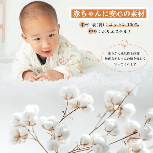 [MOMSMENU] Baby-Schlafsack, Dick, Winter, 2,5 Tog, Flauschig und Warm, Baumwolle, Weich, Mit Ärmeln und Abnehmbaren Ärmeln, Niedlich, 2-Wege-Design, Alter 15 bis 36 Monate