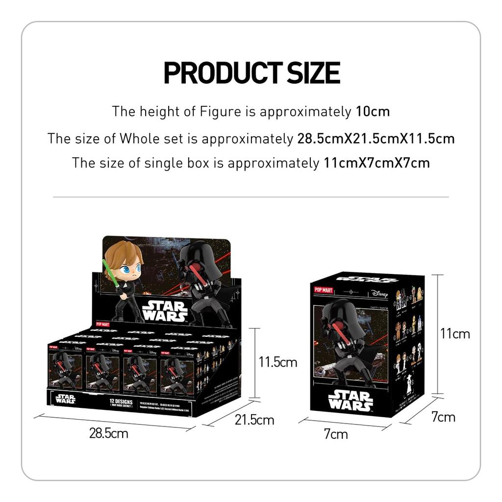 POP MART Star Wars Series [1 Piece] Pop Mart Gachapon Blind Box Figure Plastic Model Premium Toy Soft Vinyl Original Character Birthday Gift