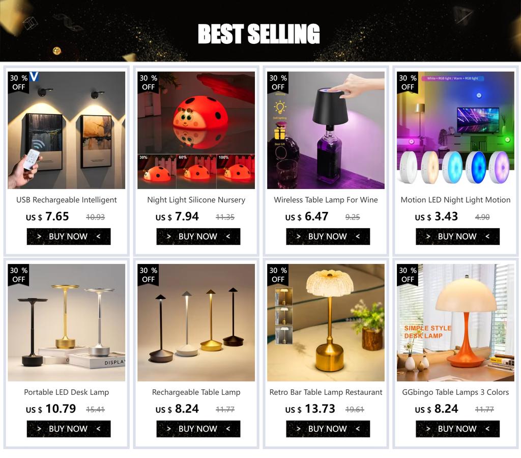 New LED Candle Room Lamp Rechargeable Touch Waterproof Reading Mood Light For Home Bedside Bar Desk Outdoor Mushroom Lamp