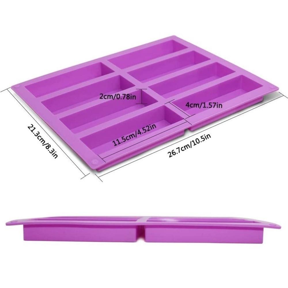 Rectangle Silicone Candy Mold DIY Silicone Ice Cube Tray Granola Bar Pan  for Baking Energy Bars