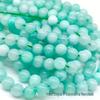Zhiyue Amazonit Chalcedon Jasnozielone Okrągłe Koraliki do Wyrobu Biżuterii