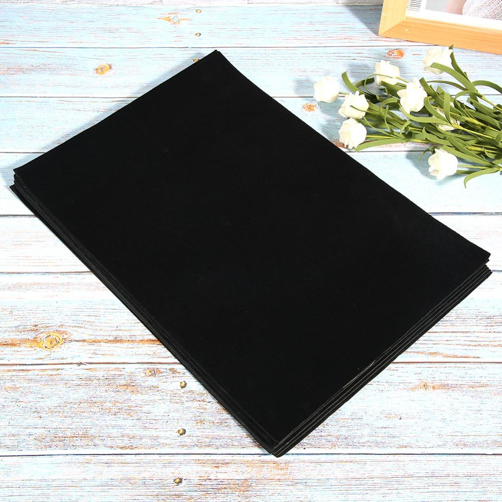 10PCS Black Adhesive Flannel Wear-Resistant 8.3x11.8 Inches Self Adhesive Felt Soft Fabric Drawer Liner Home Decor