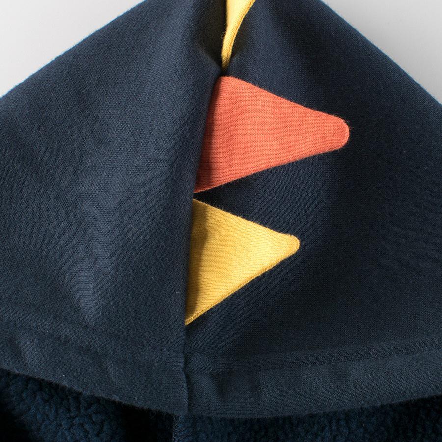 27kids Children's Dinosaur Hoodie - Autumn/Winter Fleece Jacket for Boys and Babies