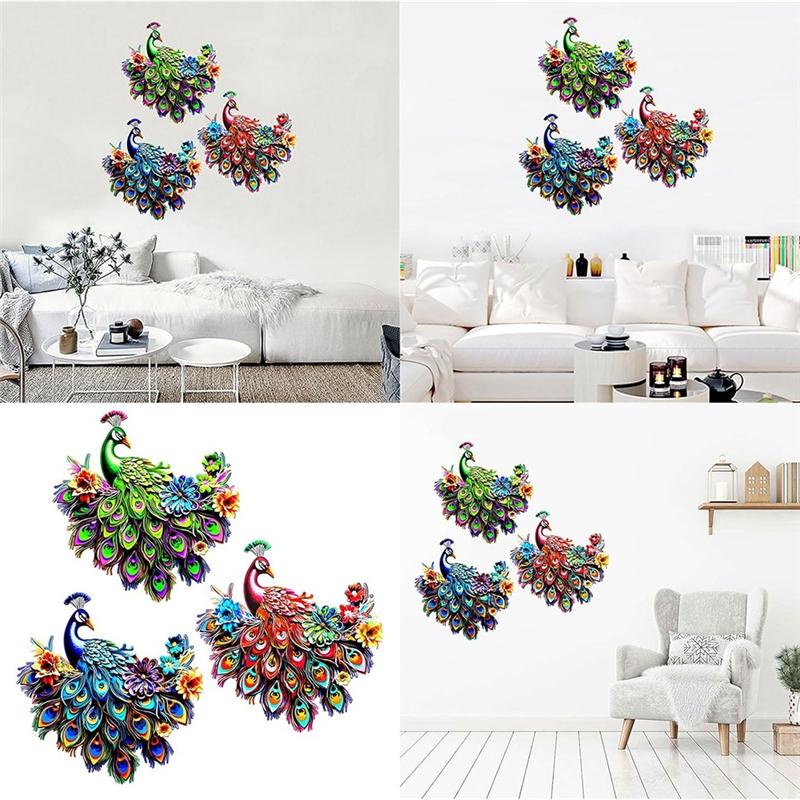 

Outdoor Iron Peacocks Wall Hanging Courtyard Wall Layout Landscaping Wall Hanging Accessorie Home Decor Green зелёный