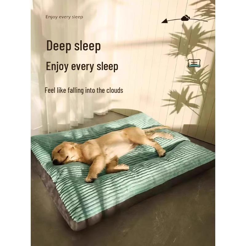 Washable Non-Slip Dog Bed Mat for Medium to Large Dogs - Thick, Warm, All-Season Comfort