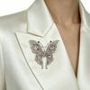 Damen Brosche Schmetterlingsform Funkelnde Strass-Einlagen Anstecknadel für Anzug Kleid Pullover Schal Abzeichen Party Dating Accessoire
